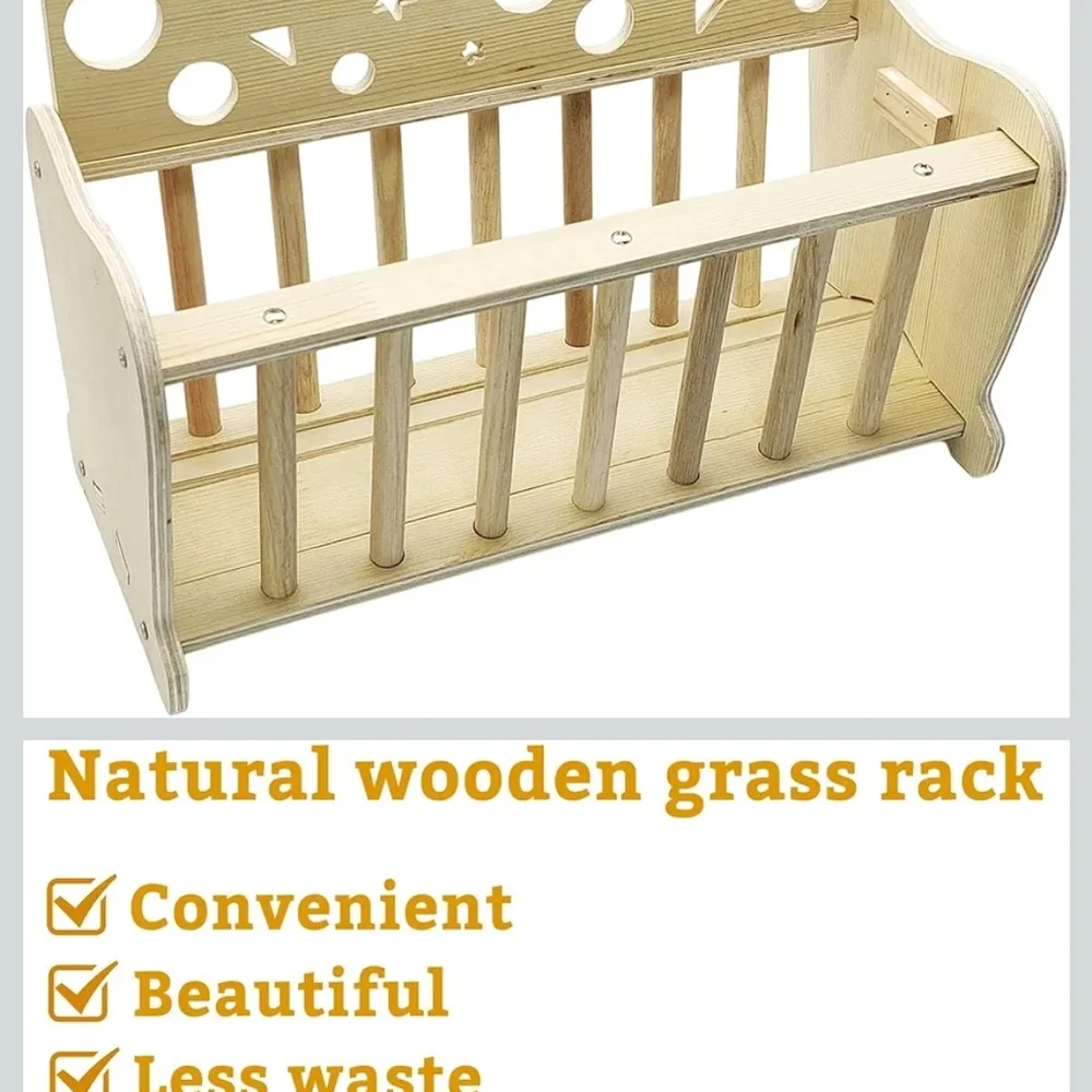 Wooden Hay Feeder for Small Pets